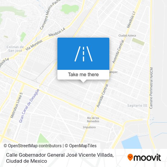 Calle Gobernador General José Vicente Villada map