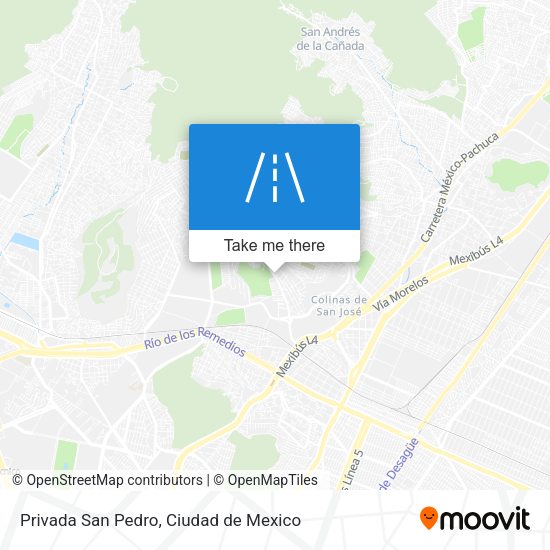 Privada San Pedro map