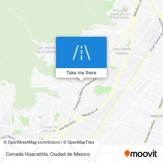 Cerrada Huacatitla map
