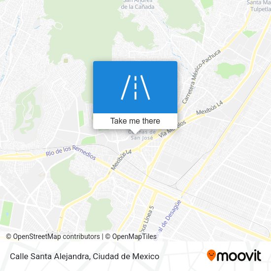 Mapa de Calle Santa Alejandra