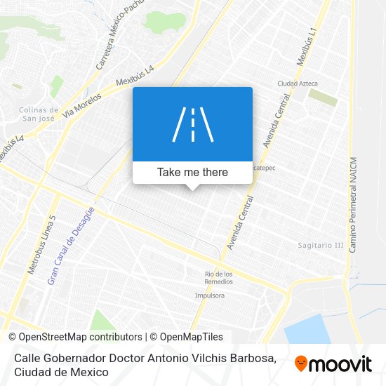 Calle Gobernador Doctor Antonio Vilchis Barbosa map