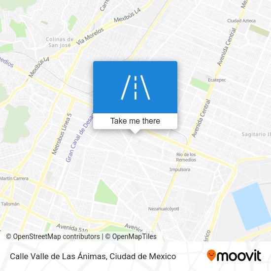Mapa de Calle Valle de Las Ánimas