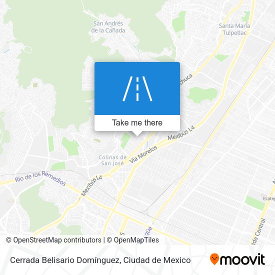 Mapa de Cerrada Belisario Domínguez