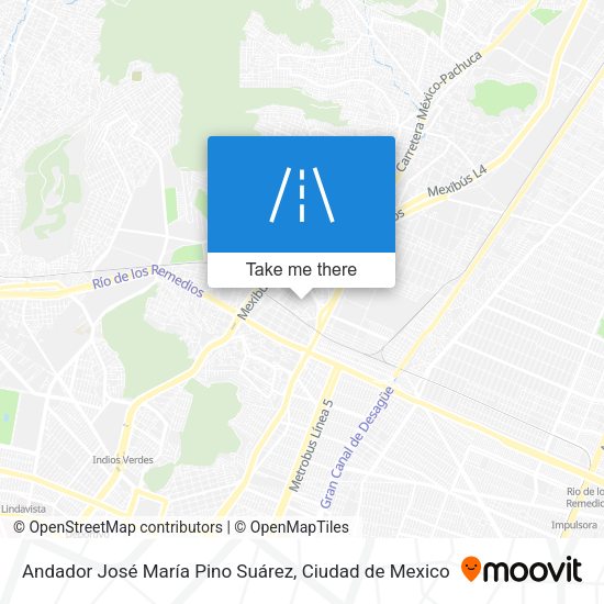 Mapa de Andador José María Pino Suárez