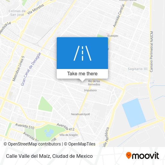 Mapa de Calle Valle del Maíz
