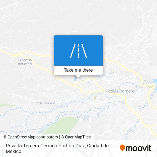 Privada Tercera Cerrada Porfirio Díaz map
