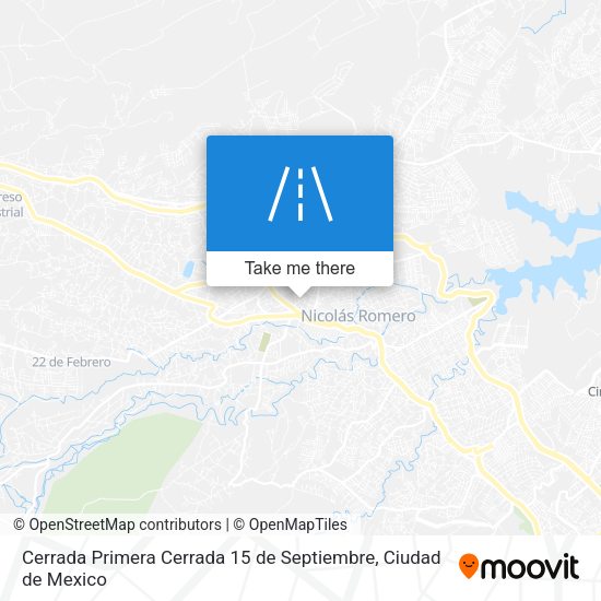 Mapa de Cerrada Primera Cerrada 15 de Septiembre
