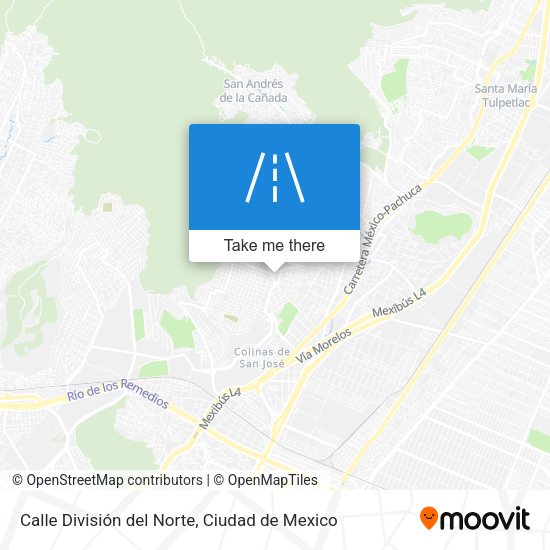 Mapa de Calle División del Norte