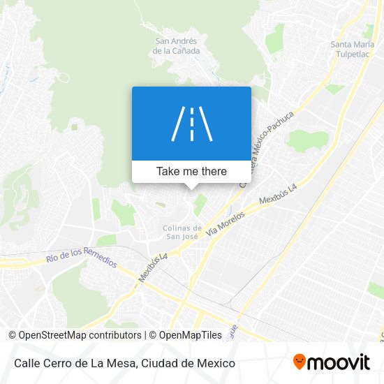 Mapa de Calle Cerro de La Mesa