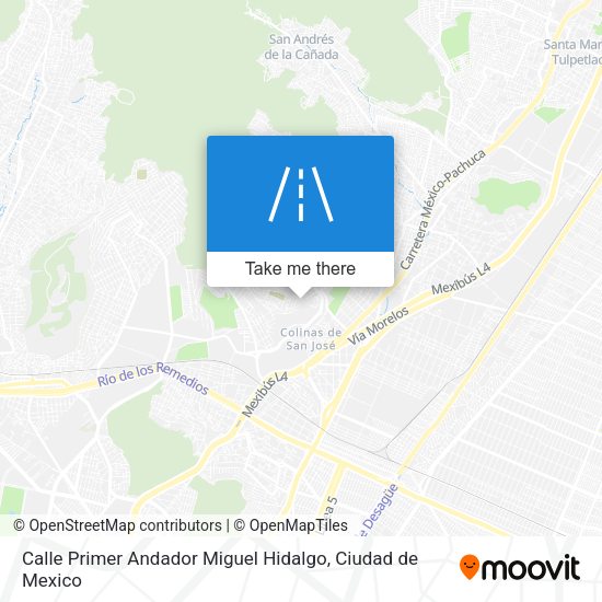 Calle Primer Andador Miguel Hidalgo map