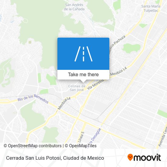 Cerrada San Luis Potosí map