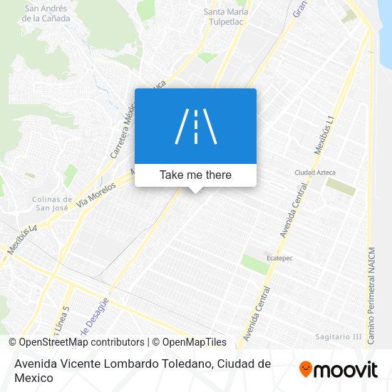 Avenida Vicente Lombardo Toledano map