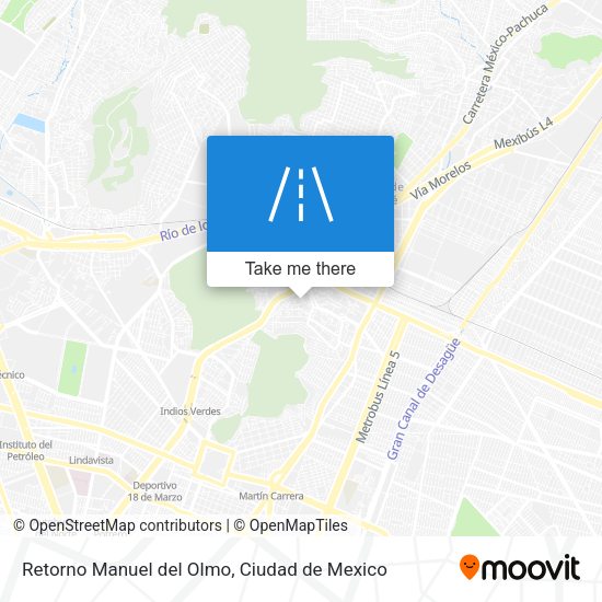 Retorno Manuel del Olmo map