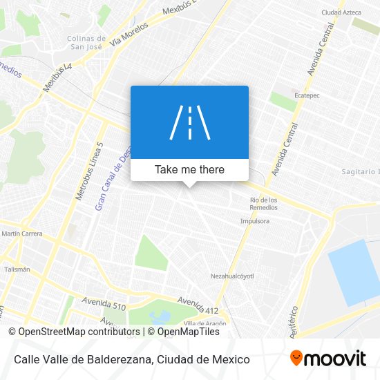 Mapa de Calle Valle de Balderezana