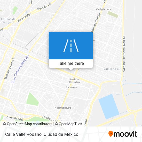 Calle Valle Rodano map