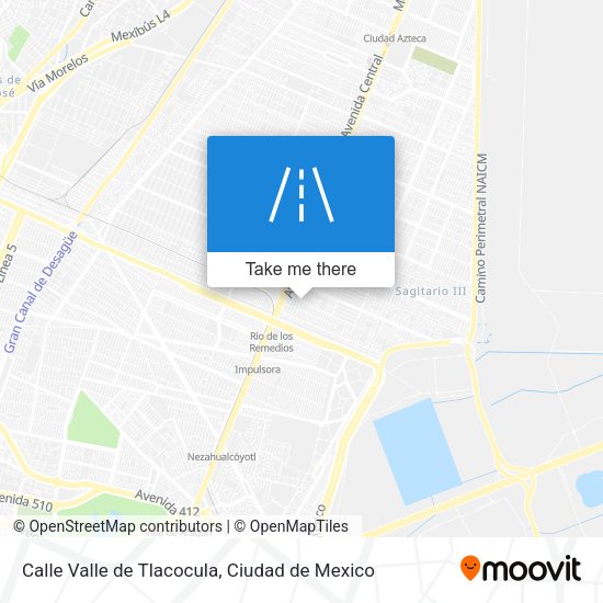 Mapa de Calle Valle de Tlacocula