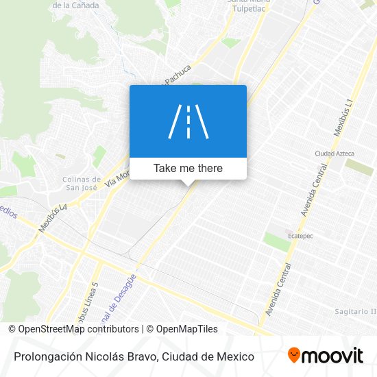 Prolongación Nicolás Bravo map