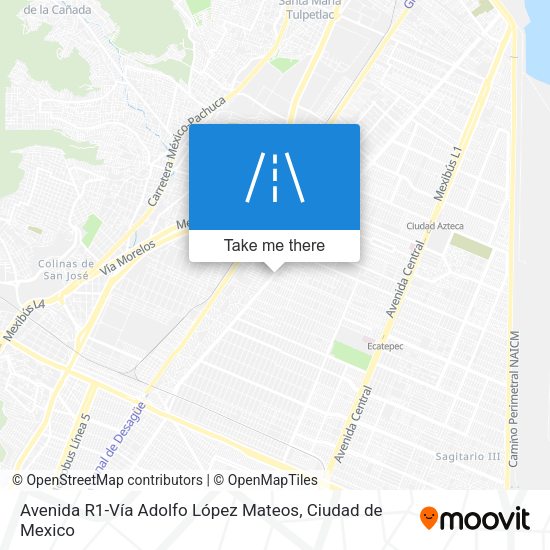 Avenida R1-Vía Adolfo López Mateos map