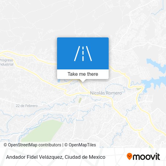 Andador Fidel Velázquez map