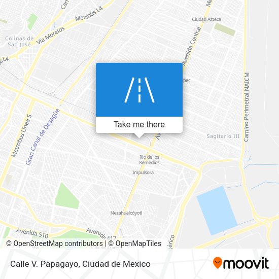 Mapa de Calle V. Papagayo