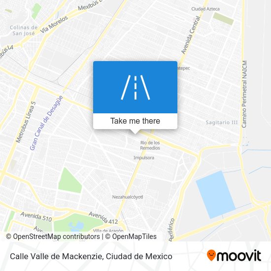 Calle Valle de Mackenzie map
