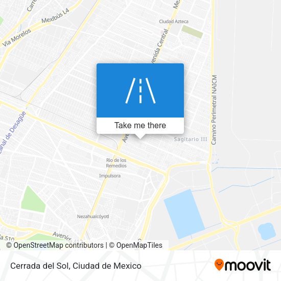 Cerrada del Sol map