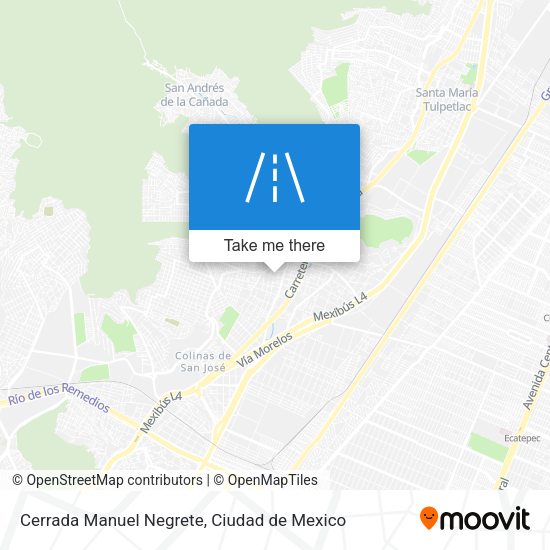 Mapa de Cerrada Manuel Negrete