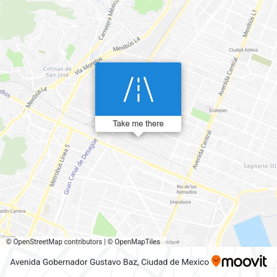 Mapa de Avenida Gobernador Gustavo Baz