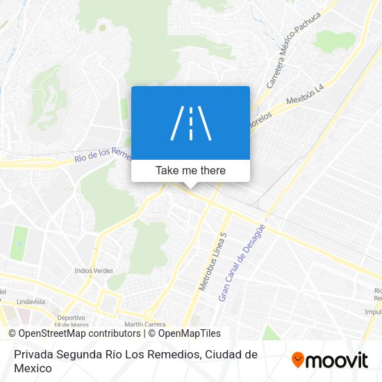 Privada Segunda Río Los Remedios map