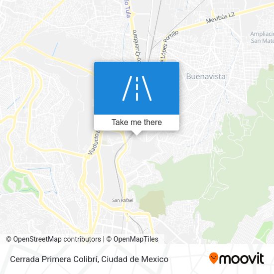 Mapa de Cerrada Primera Colibrí
