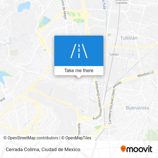 Cerrada Colima map