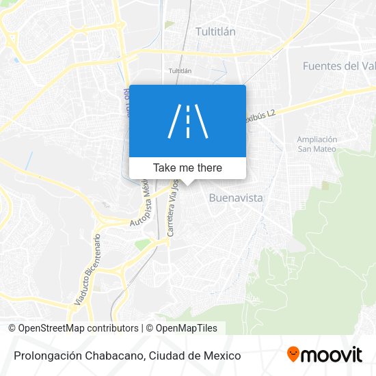 Prolongación Chabacano map