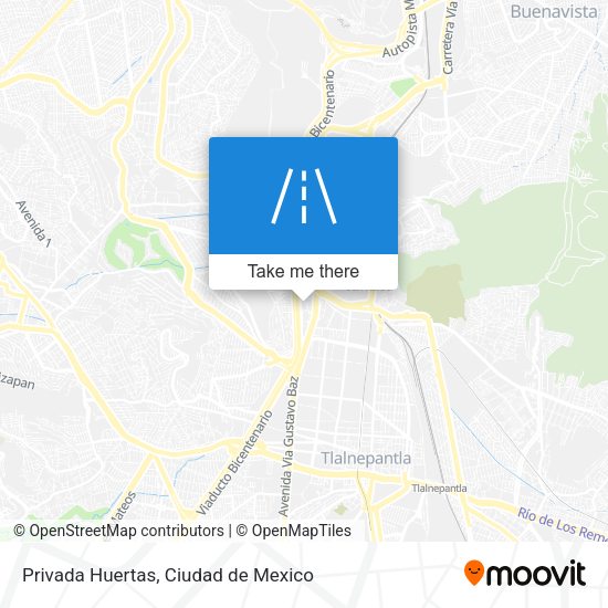 Privada Huertas map