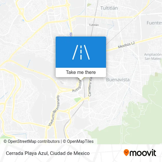 Cerrada Playa Azul map