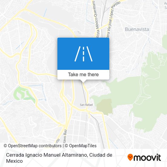 Cerrada Ignacio Manuel Altamirano map