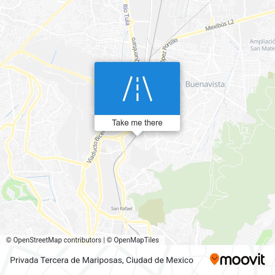 Privada Tercera de Mariposas map