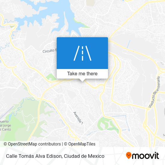 Mapa de Calle Tomás Alva Edison