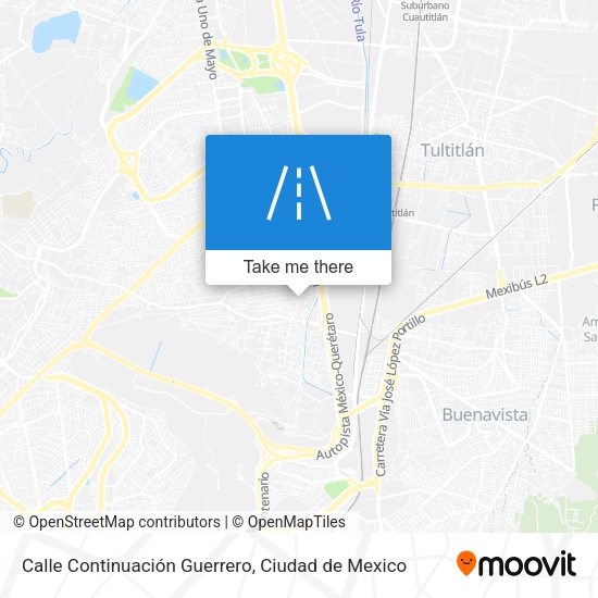 Mapa de Calle Continuación Guerrero
