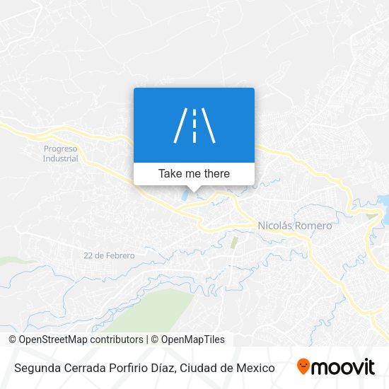 Segunda Cerrada Porfirio Díaz map