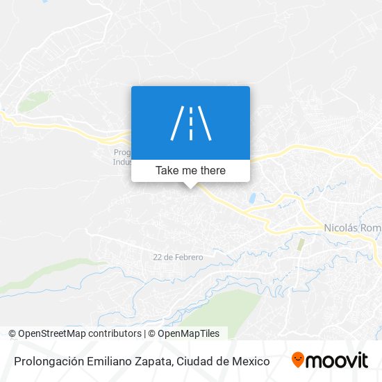 Prolongación Emiliano Zapata map