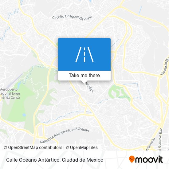 Calle Océano Antártico map