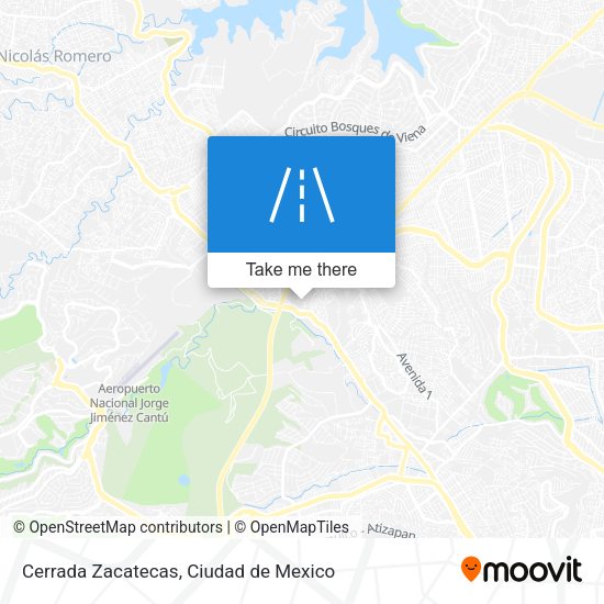 Cerrada Zacatecas map