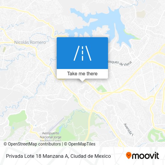 Privada Lote 18 Manzana A map