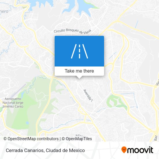 Cerrada Canarios map