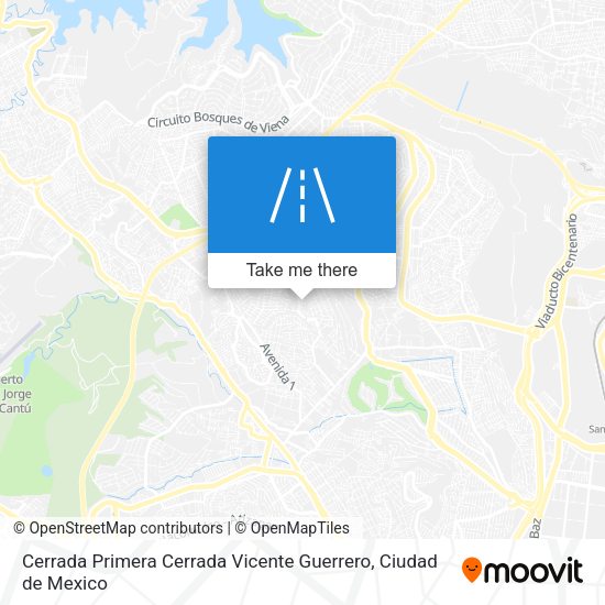 Cerrada Primera Cerrada Vicente Guerrero map