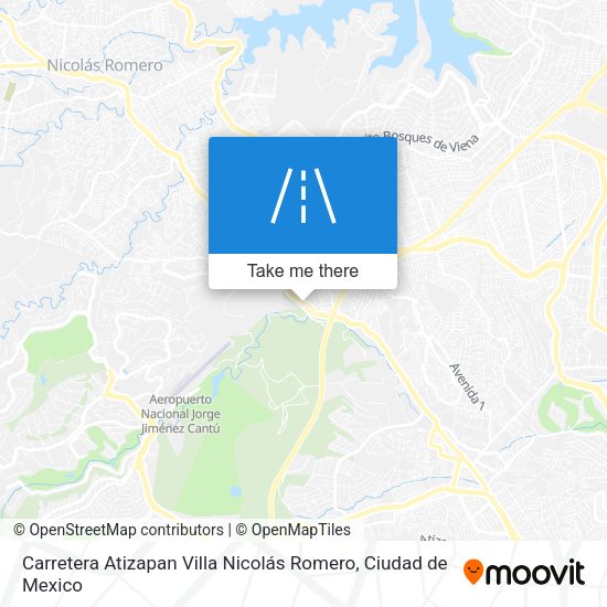 Mapa de Carretera Atizapan Villa Nicolás Romero
