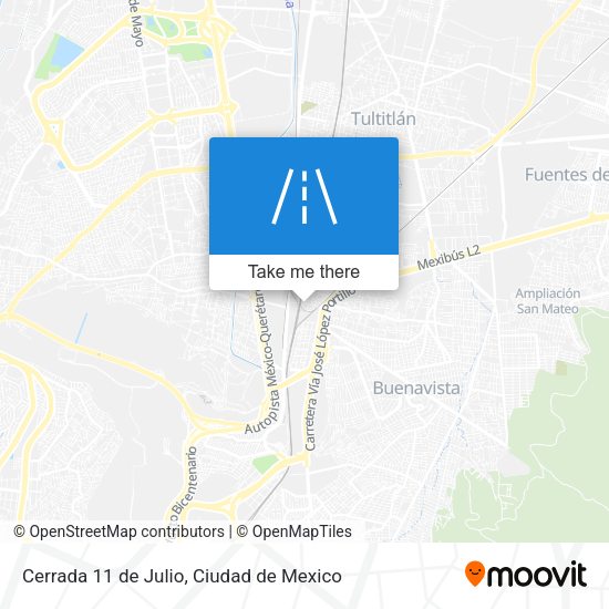 Cerrada 11 de Julio map