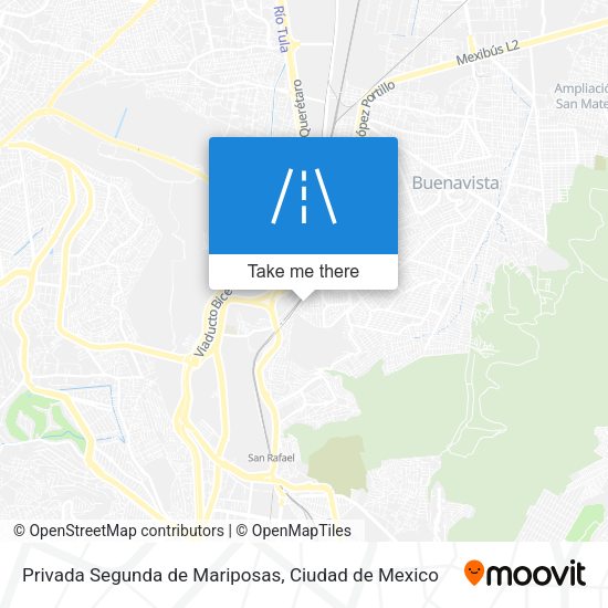 Privada Segunda de Mariposas map