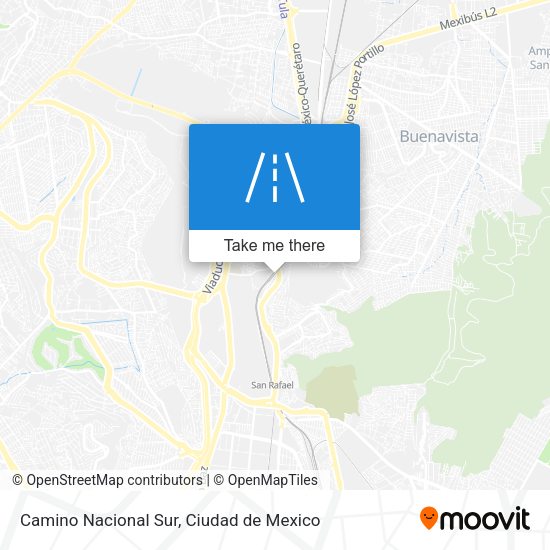 Camino Nacional Sur map