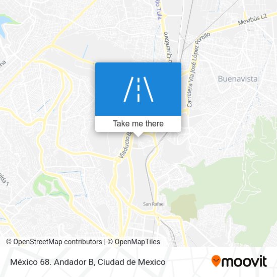 México 68. Andador B map